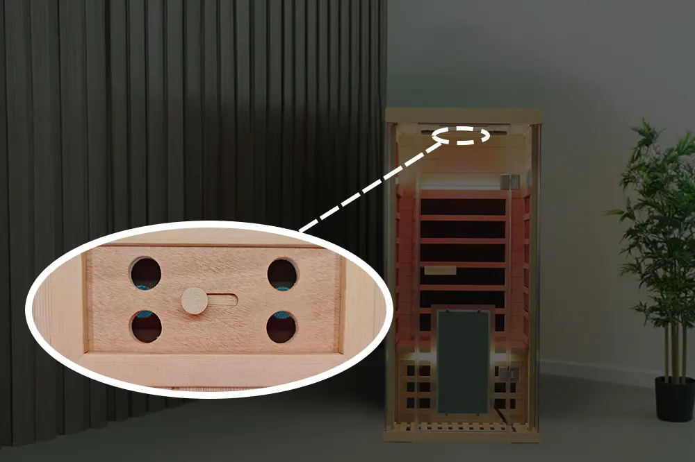 Wizzisaunas S01 infrared sauna ventilation system for optimal air circulation