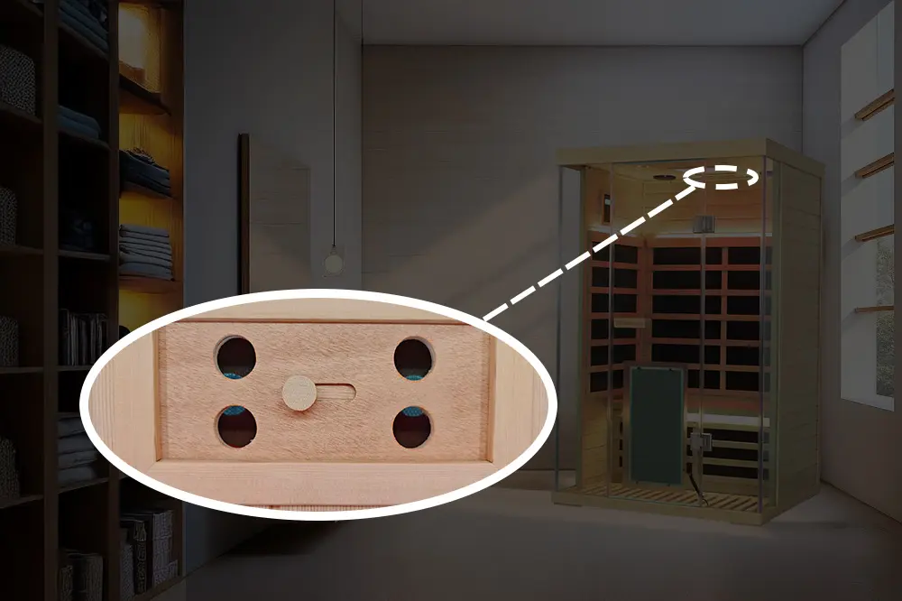 Wizzisaunas S02 infrared sauna ventilation system for fresh air circulation