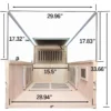 Top-down view of the Wizzisaunas 909MHX infrared sauna interior dimension diagram showing glass door, seating area, and wall panel length and width measurements.