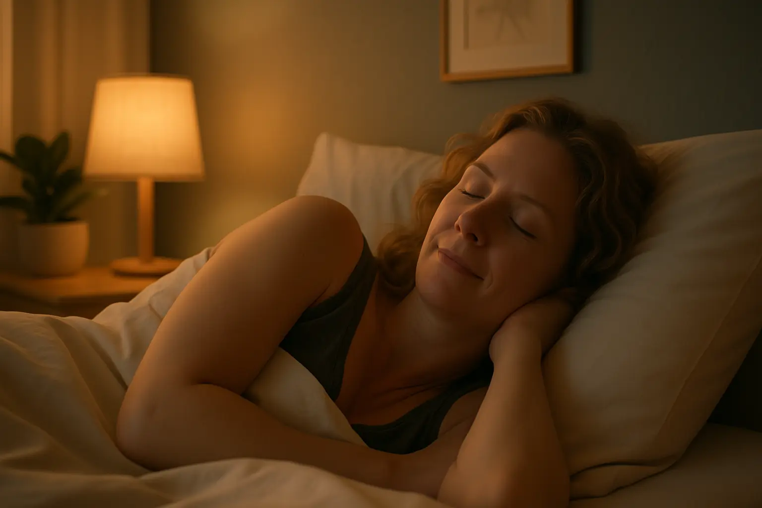 Person sleeping peacefully